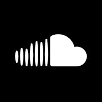 the soundcloud logo on a black background